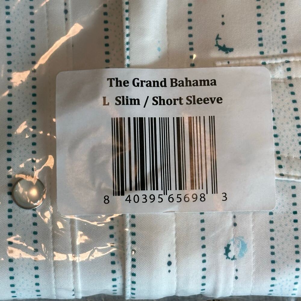 Poncho Outdoors Limited Edition S/S Western Snap Shirt Grand Bahama Men’s Size L - Picture 5 of 5